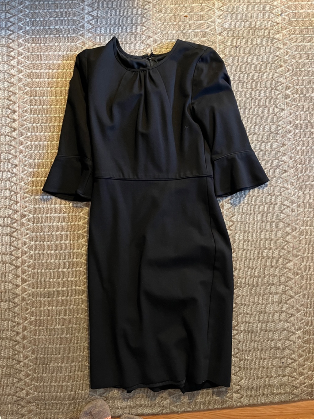 J crew ponte peplum sleeve dress